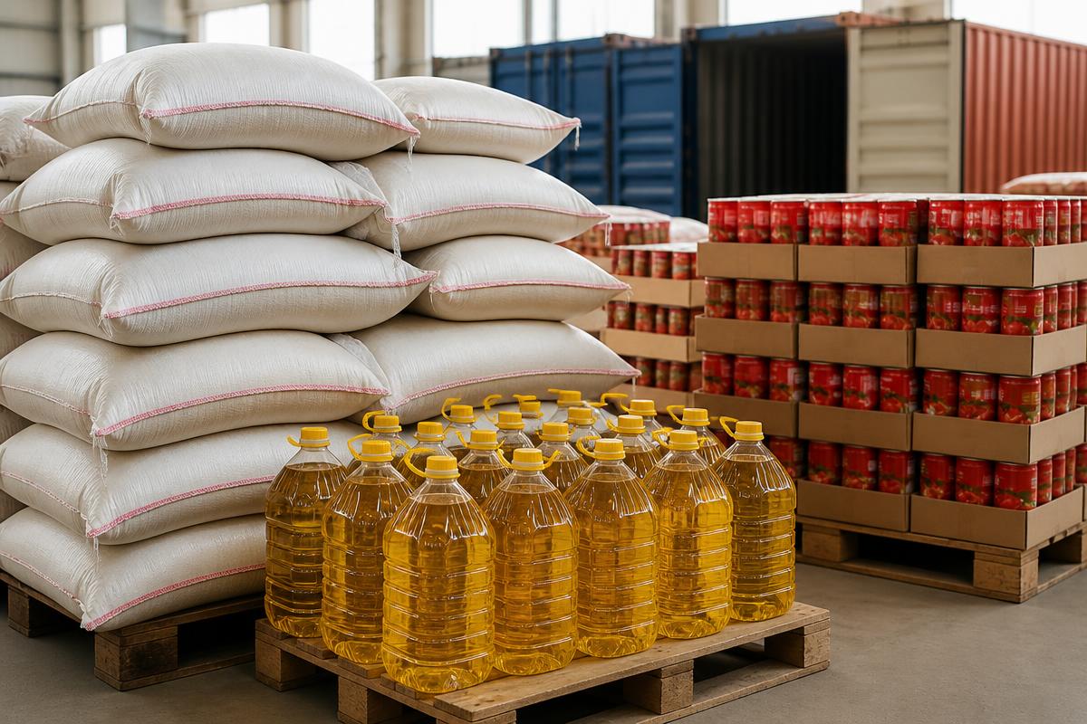Rice, Cooking Oil & Tomato Paste Assortment